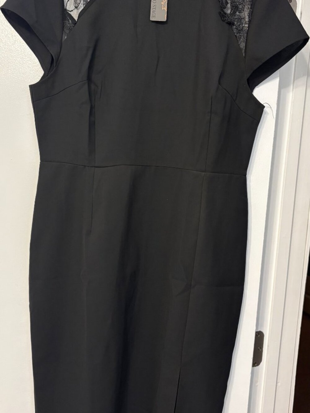 Black 1960s Butterfly Backless Pencil Dress - Picture 7 of 8